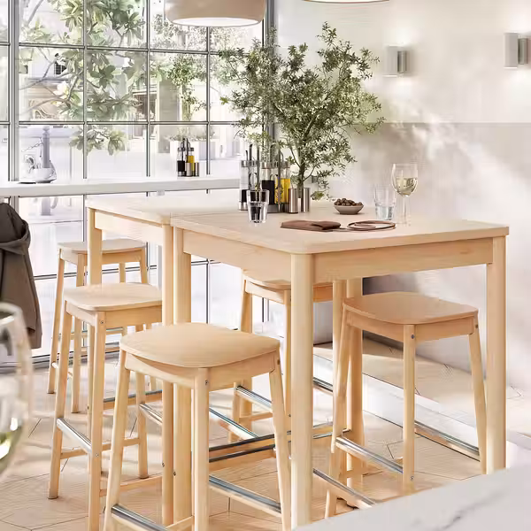 RÖNNINGE Барный стол - береза 75x75 см - фото 4