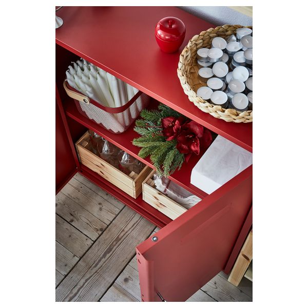 Шкаф с дверями, красный 80x83 см IKEA IVAR ИВАР 104.503.80 - фото 3