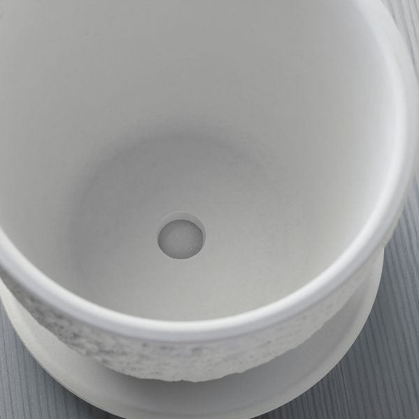 Горшок цветочный, белый, цветок, 12 см IKEA САЛЬПЕТЕР 504.484.46 - схема-чертеж с размерами