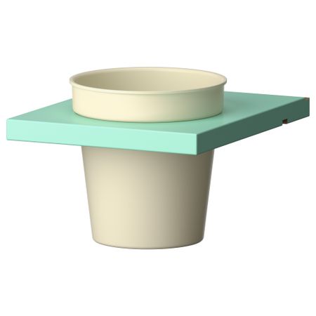 Контейнер ИКЕА ПС 2014, белый, светло-зеленый (16x20 см)
