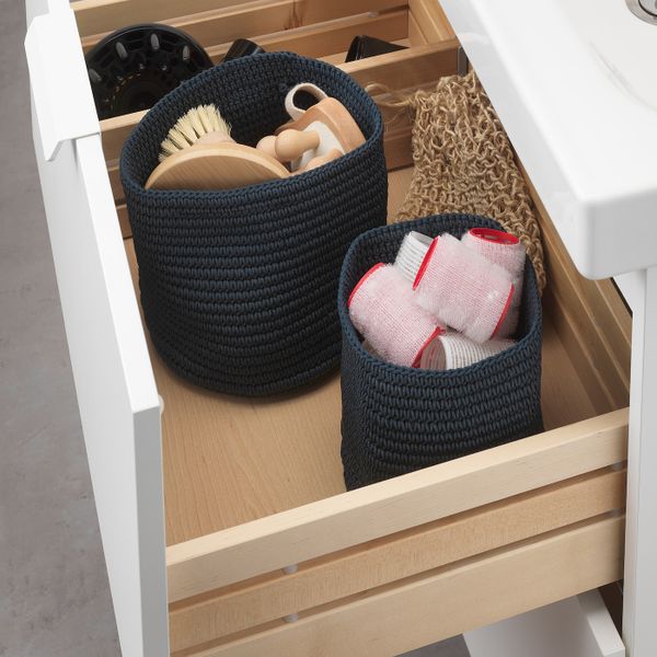 Набор корзин, 2 штуки, синий IKEA NORDRANA НОРДРЭНА 204.206.46 - фото 6