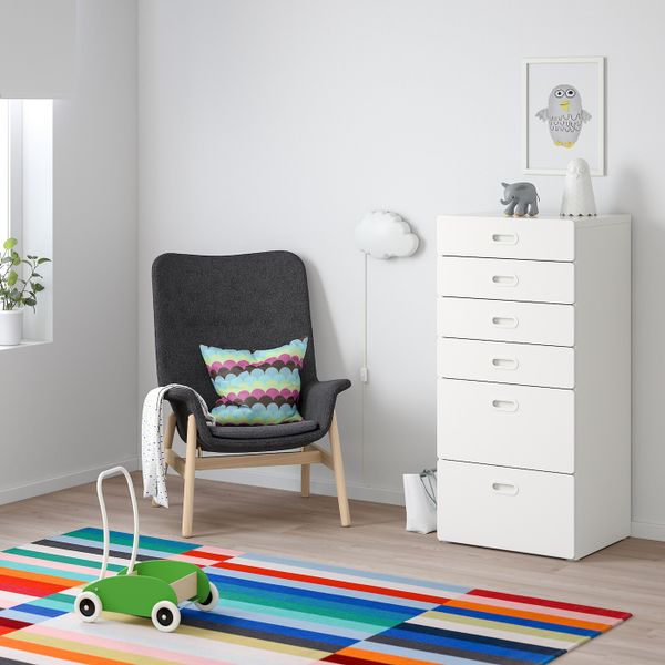 Комод с 6 ящиками, белый/белый 60x50x128 см IKEA STUVA СТУВА / FRITIDS ФРИТИДС 292.527.14 - фото 3