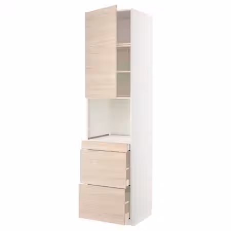 METOD / MAXIMERA Высокий шкаф д/СВЧ/дверца/3ящика