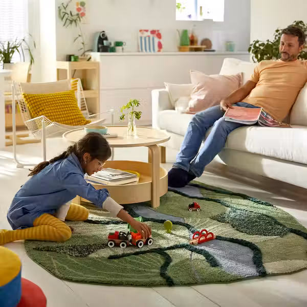 GREJSIMOJS ГРЕЙСИМОЙС Ковер, длинный ворс - зеленый 153x215 см - фото 2