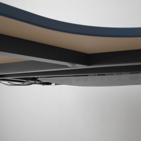 Угловой письменный стол левый, линолеум синий/черный 160x110 см IKEA BEKANT БЕКАНТ 792.828.17 - фото 3