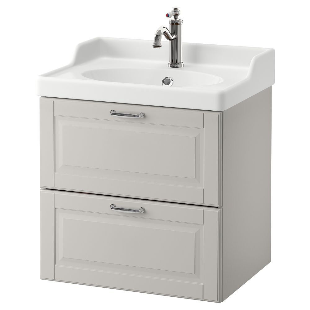Шкаф для раковины с 2 ящиками, 62x49x68 cm IKEA GODMORGON ГОДМОРГОН, RÄTTVIKEN РЭТТВИКЕН 292.933.52 - фото 1
