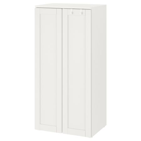 Гардероб, белый, с рамой, 60x42x123 см IKEA SMÅSTAD СМОСТАД 793.903.36