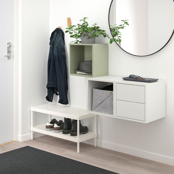 Комбинация для хранения, 105x35x70 см, светло-зеленый, белый IKEA EKET ЭКЕТ 694.301.49 - фото 3