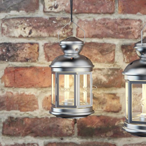 Фонарь для греющей свечи, для дома, улицы оцинковка 21 см IKEA ROTERA РОТЕРА 703.805.15 - фото 3