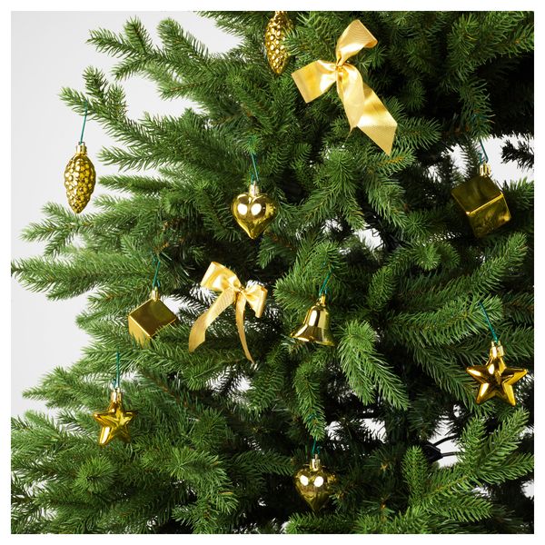 Подвесные украшения, 24 предмета ВИНТЕР 2016, золотой - схема-чертеж с размерами