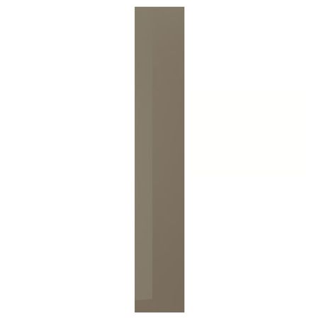 VOXTORP Накладная панель - глянцевый темный серо-коричневый 39x240 см