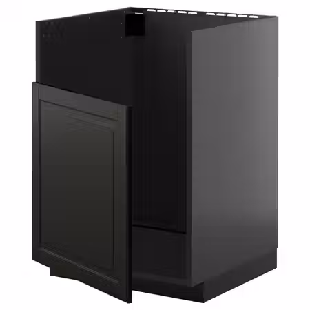 METOD Шкаф для мойки ТАЛЛШЁН - черно-серый/Bodbyn чёрный 60x60 см