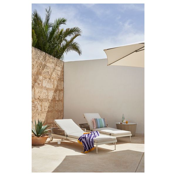 Простыня банная, 100x150 см, сиреневый, в полоску IKEA ENSKOTTMAL 705.469.26 - схема-чертеж с размерами