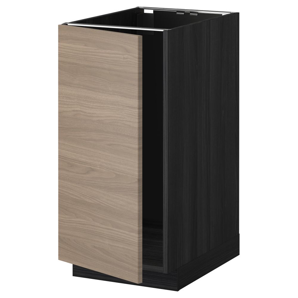 Напольный шкаф для мойки, мусорных контейнер МЕТОД, черный, Брокхульт светло-серый (40x60 см) - схема-чертеж с размерами