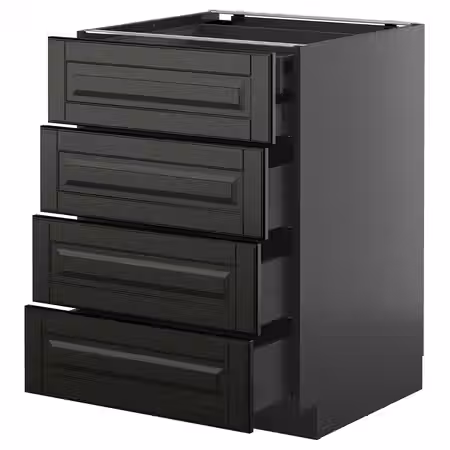 METOD / KNIVSHULT Напольный шкаф 4фасада/2нзк/3срд ящ