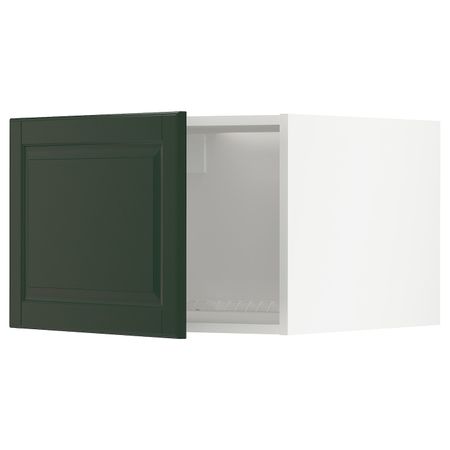 Верхний шкаф для холодильника/морозильн, белый/Будбин темно-зеленый 60x40 см IKEA METOD МЕТОД 594.463.96