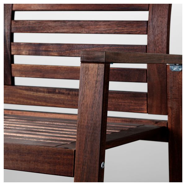 Стол + 2 кресла + скамья, для сада ЭПЛАРО, коричневый коричневая морилка - схема-чертеж с размерами