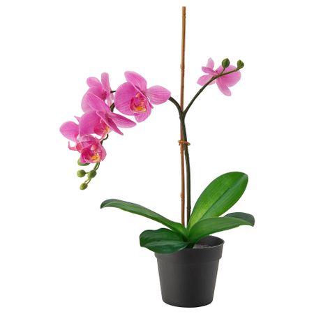 Искусственное растение в горшке ФЕЙКА, Орхидея сиреневый (9 см)
