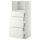 Высокий шкаф для СВЧ с 3 ящиками МЕТОД / ФОРВАРА, белый, Хэггеби белый (60x60x140 см)