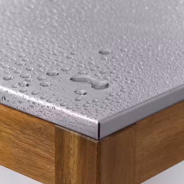 NÄMMARÖ Кухня с мойкой, для улицы - светло-коричневая морилка/нержавеющ сталь 160x62 см - фото 4