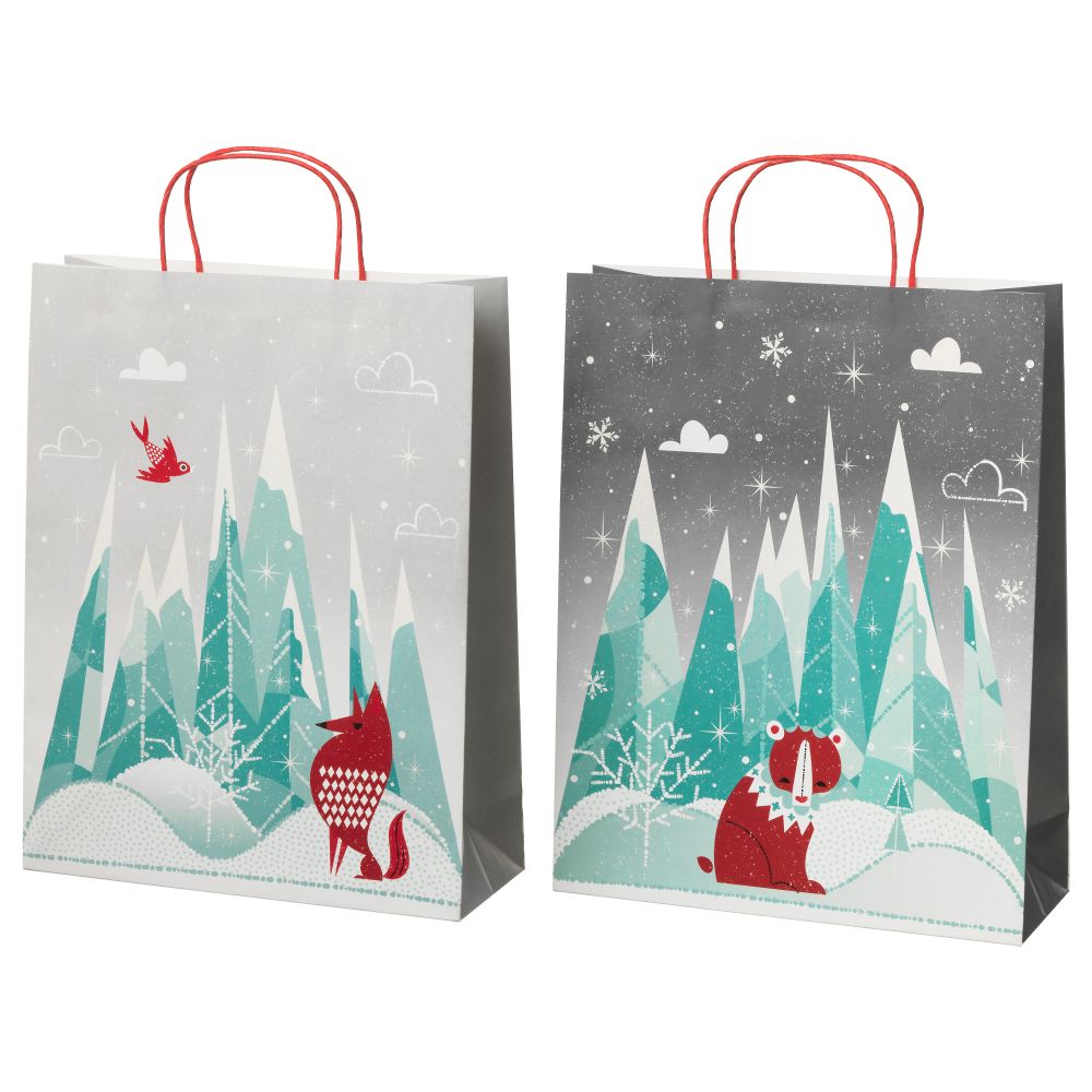 Подарочный пакет ВИНТЕР 2017, серый (33x42 см) - фото 1