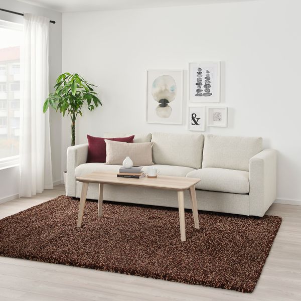 Ковер, длинный ворс, коричневый 200x270 см IKEA VINDUM ВИНДУМ 304.459.67 - фото 3