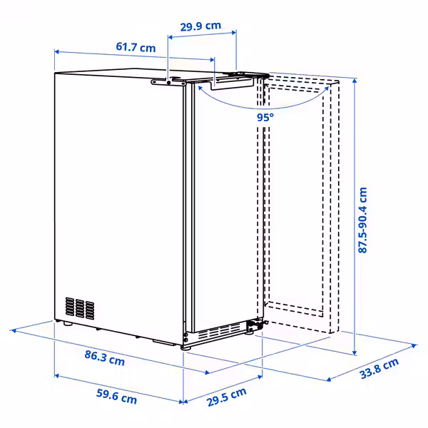 IKEA, дополнительный ракурс - схема-чертеж с размерами