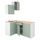 Кухня, серо-зеленый 120x180x260 см IKEA KNOXHULT КНОКСХУЛЬТ 294.091.83