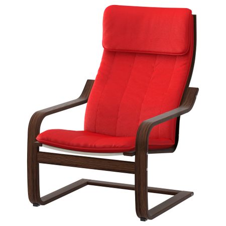 Кресло ПОЭНГ, коричневый, Ранста красный