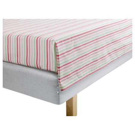 Простыня СИЛВЕРОРТ, в полоску, красный/белый