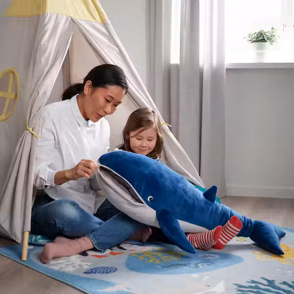 BLÅVINGAD Мягкая игрушка - Синий кит 100 см - фото 7