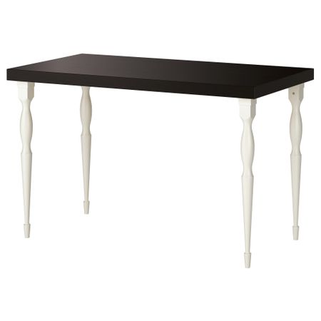 Стол ТОРНЛИДЕН / НИПЕН, черно-коричневый, белый (120x60 см)