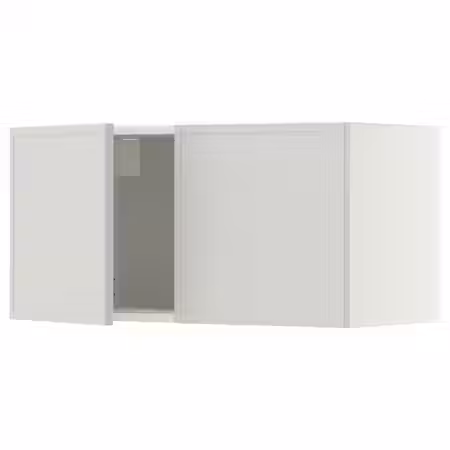 METOD Навесной шкаф с 2 дверцами - белый/Aspudden светло-серый 80x40 см