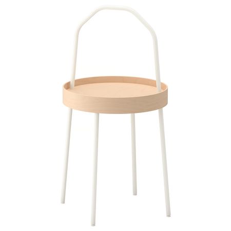 BURVIK Придиванный столик - белый 38 см