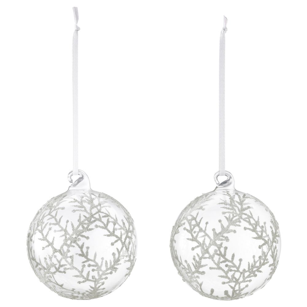 Украшение, шар ВИНТЕР 2015, стекло серебристый, с рисунком (8 см) - схема-чертеж с размерами