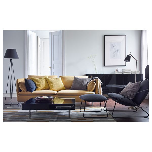 Основание напольный светильник ОСТОРП, черный - схема-чертеж с размерами