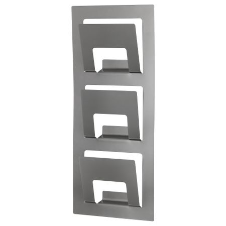 Газетница СПОНТАН, серебристый (33x9x78 см)