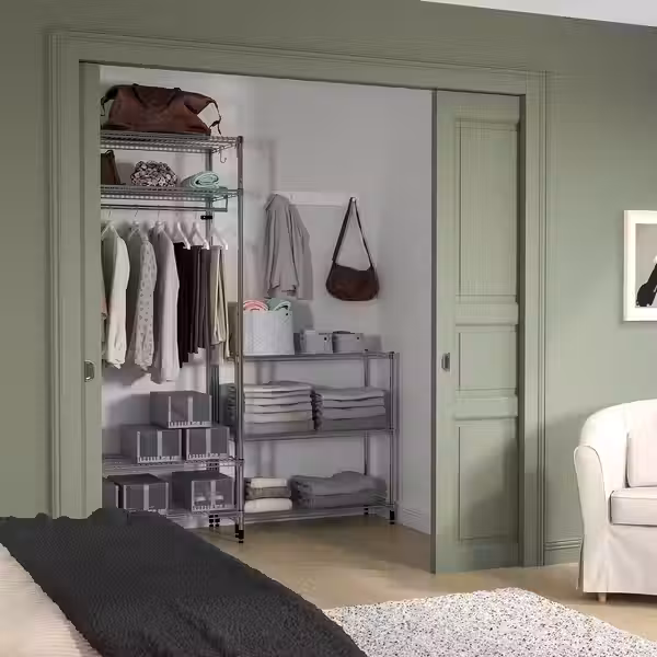 OMAR Стеллаж с платяной штангой - с 1 полкой/оцинковка 186x50x201 см - схема-чертеж с размерами