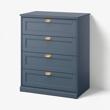 FÅGELFJÄLLET Комод с 4 ящиками - серо-синий темный 82x51x101 см