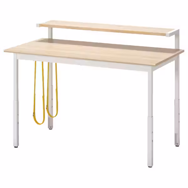 UTVISNING УТВИСНИНГ Геймерский стол с полкой - под ясень/белый 120x60 см - фото 1