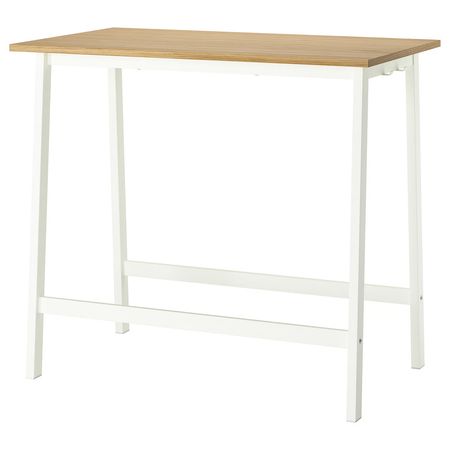 MITTZON Конференц-стол - дубовый шпон/белый 120x68x105 см