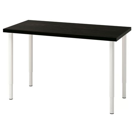 LAGKAPTEN / OLOV Письменный стол - черно-коричневый/белый 120x60 см