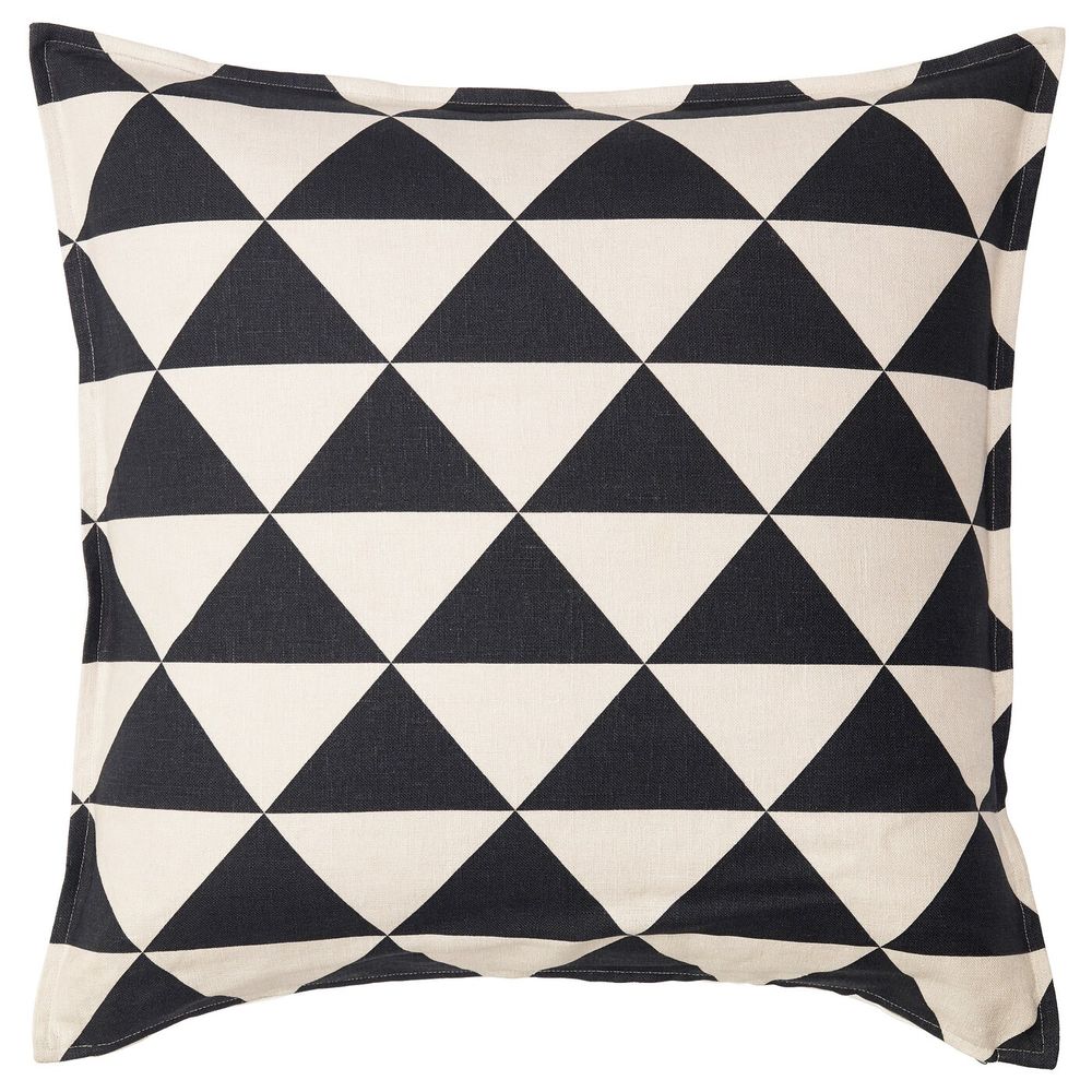 Чехол на подушку, неокрашенный/черный 65x65 см IKEA ЙОХАННЕ 303.929.40 - фото 1