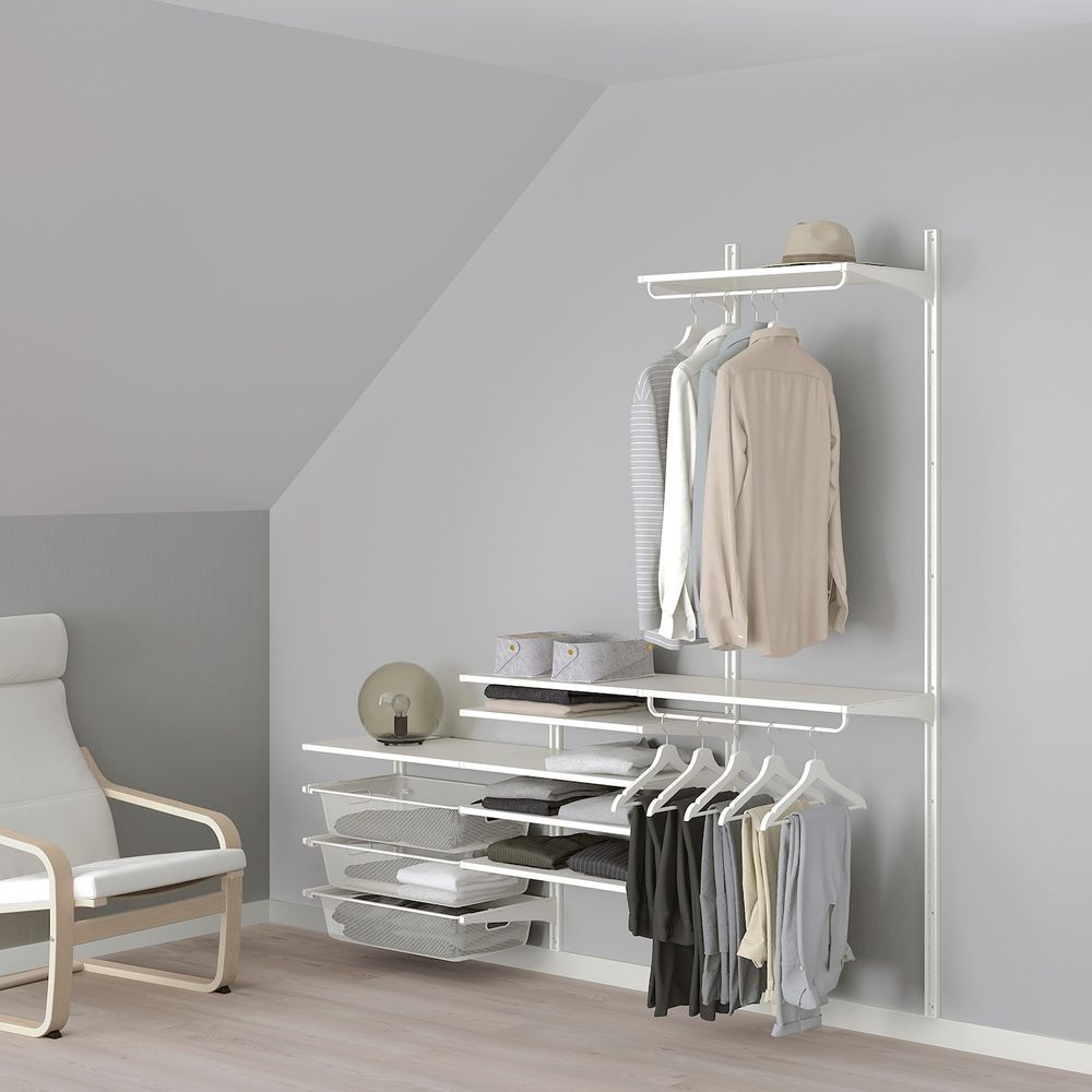 Настенная шина, полка, корзина IKEA АЛЬГОТ 292.772.91 - фото 1