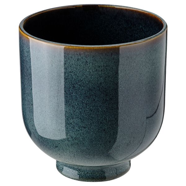 Кашпо, для дома, улицы темно-синий 15 см IKEA DRÖMSK ДРЁМСК 004.968.40 - фото 1