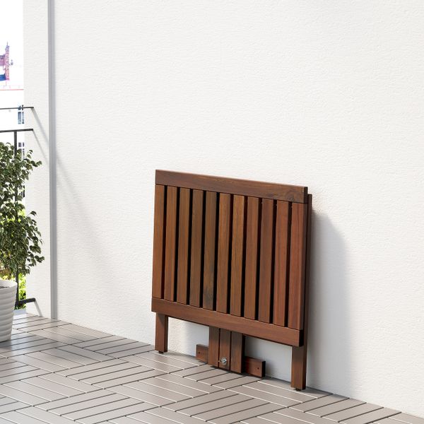 Складной стол, стенной крепеж,д/сада, коричневая морилка 80x56 см IKEA ÄPPLARÖ ЭПЛАРО 003.763.38 - фото 4