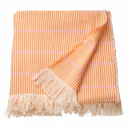 LAPPKATTFOT ЛАППКАТТФОТ Плед - ярко-оранжевый/розовый 130x170 см