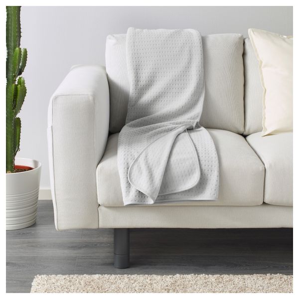 Плед ЮППЕРЛИГ, светло-серый (130x170 см) - фото 3