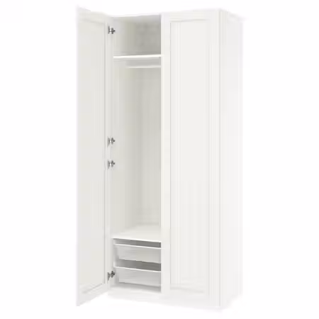 PAX / GULLABERG Гардероб, комбинация - белый/белый 100x60x236 см