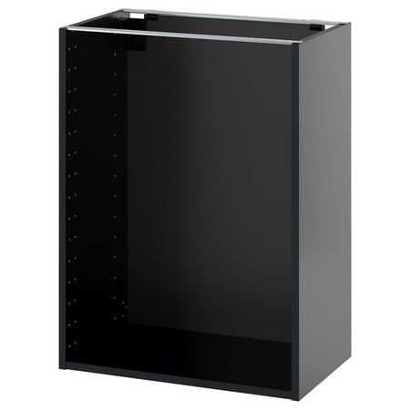 METOD Напольный шкаф - черно-серый 60x37x80 см